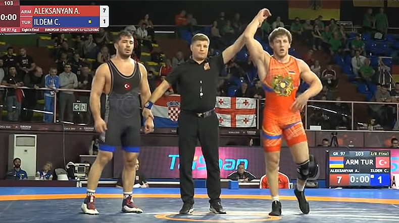 Armenia's Artur Aleksanyan Defeats Turkey's Cenk Ildem 7-1 In Italy.