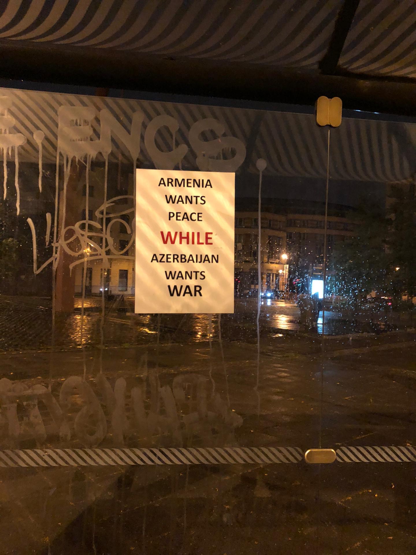 BREAKING NEWS: Posters Bringing Awareness To Azeri Aggression Put Up Across Brussels.