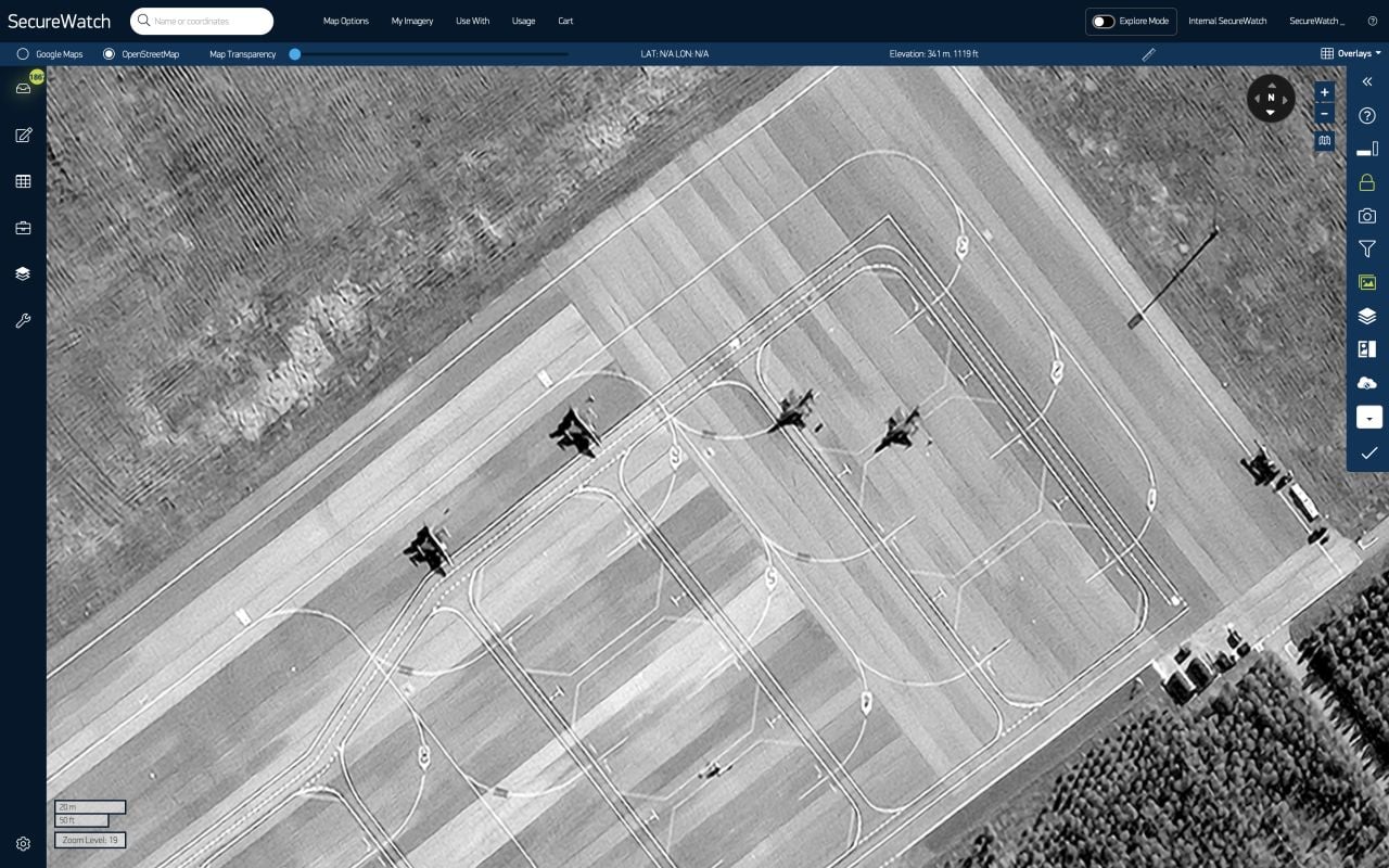 New Satellite Image Shows Four Turkish F-16 Fighter Jets Stationed In Azerbaijan's Gabala Airbase.