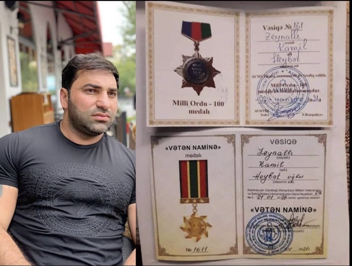Kamil Zeynalli, Who Participated In The Beheading Of An Old Man During The War, Awarded A Medal In Azerbaijan.