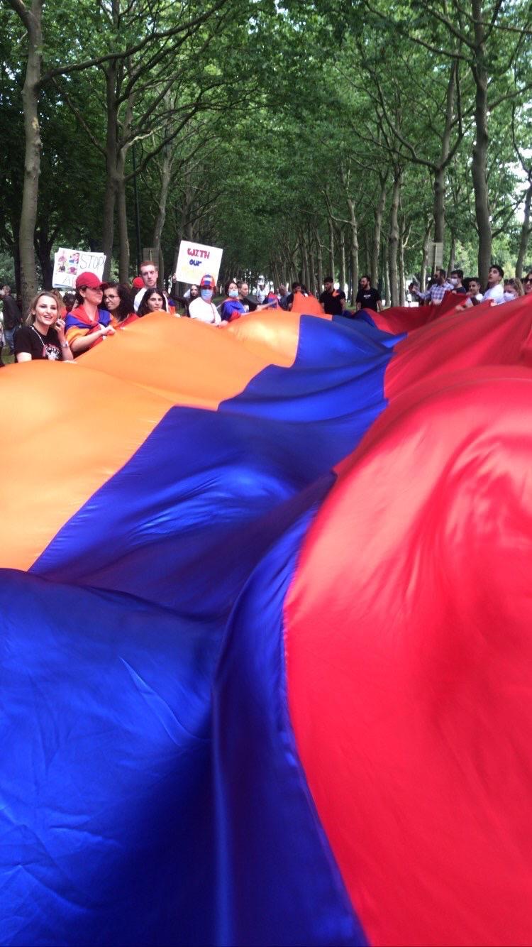 Armenian Youth In Belgium Protest In Front Of Azeri Embassy.