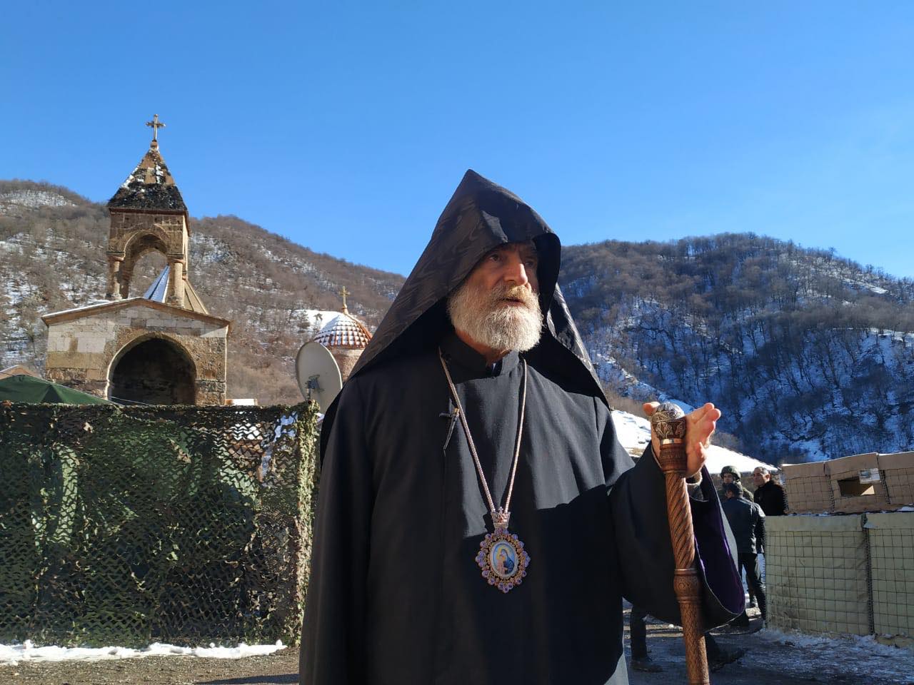Artsakh's Archbishop Barkev Martirosyan Visits Dadivank Monastery, Holds Mass For More Than 100 Armenian Pilgrims.