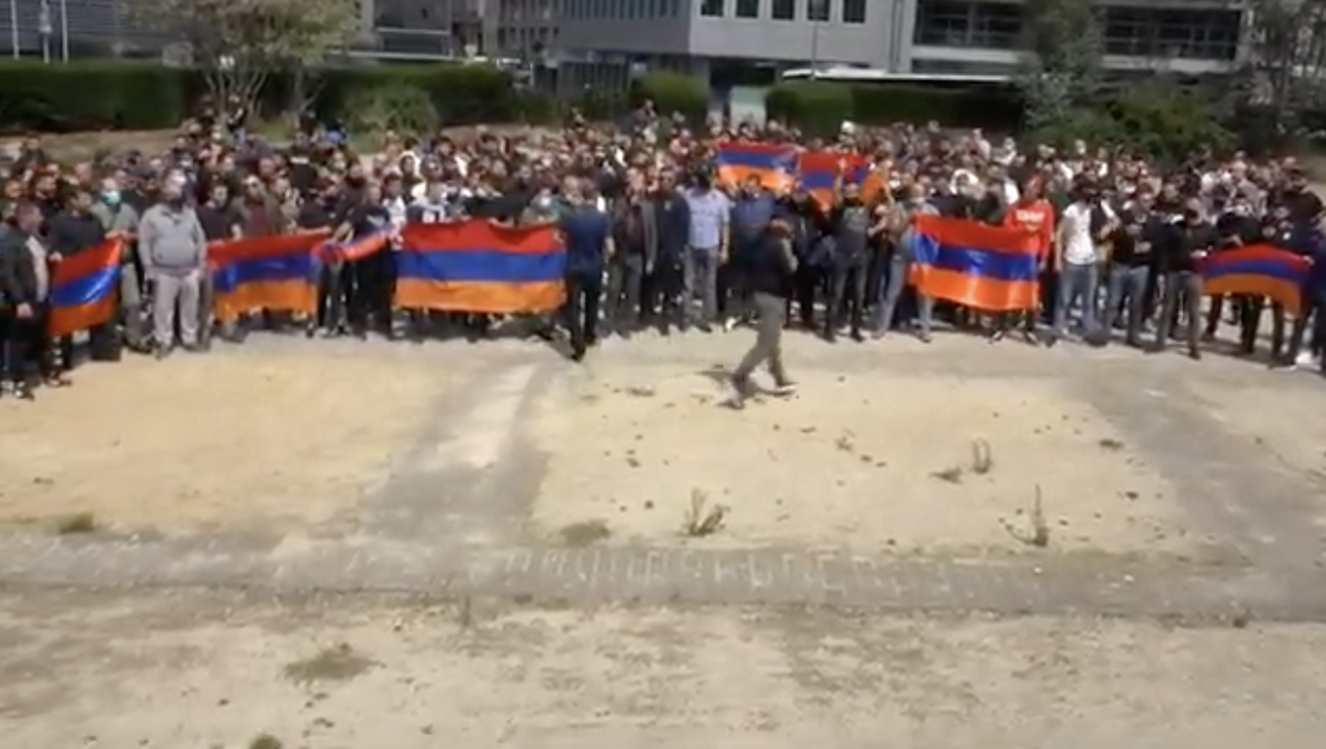 Armenians Of Belgium Rally For Peace In Response To Recent Attacks.