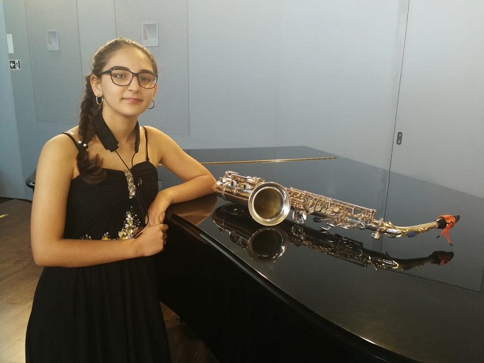 12-Year-Old Armenian Saxophone Player Alicia Sargsyan Wins Top Award At Spanish Music Contest.