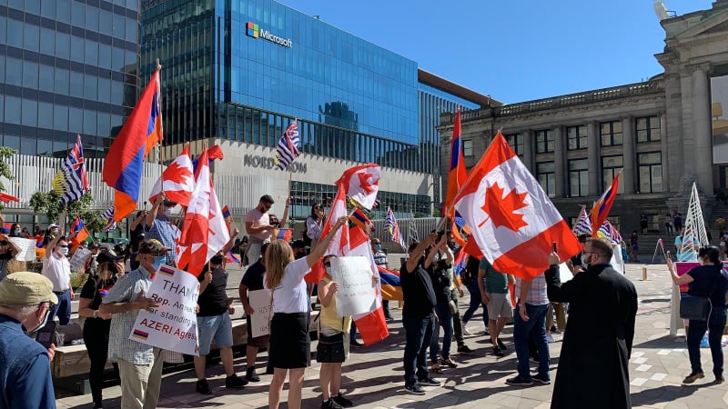 Armenians of Vancouver Protest Against Azeri Aggression.