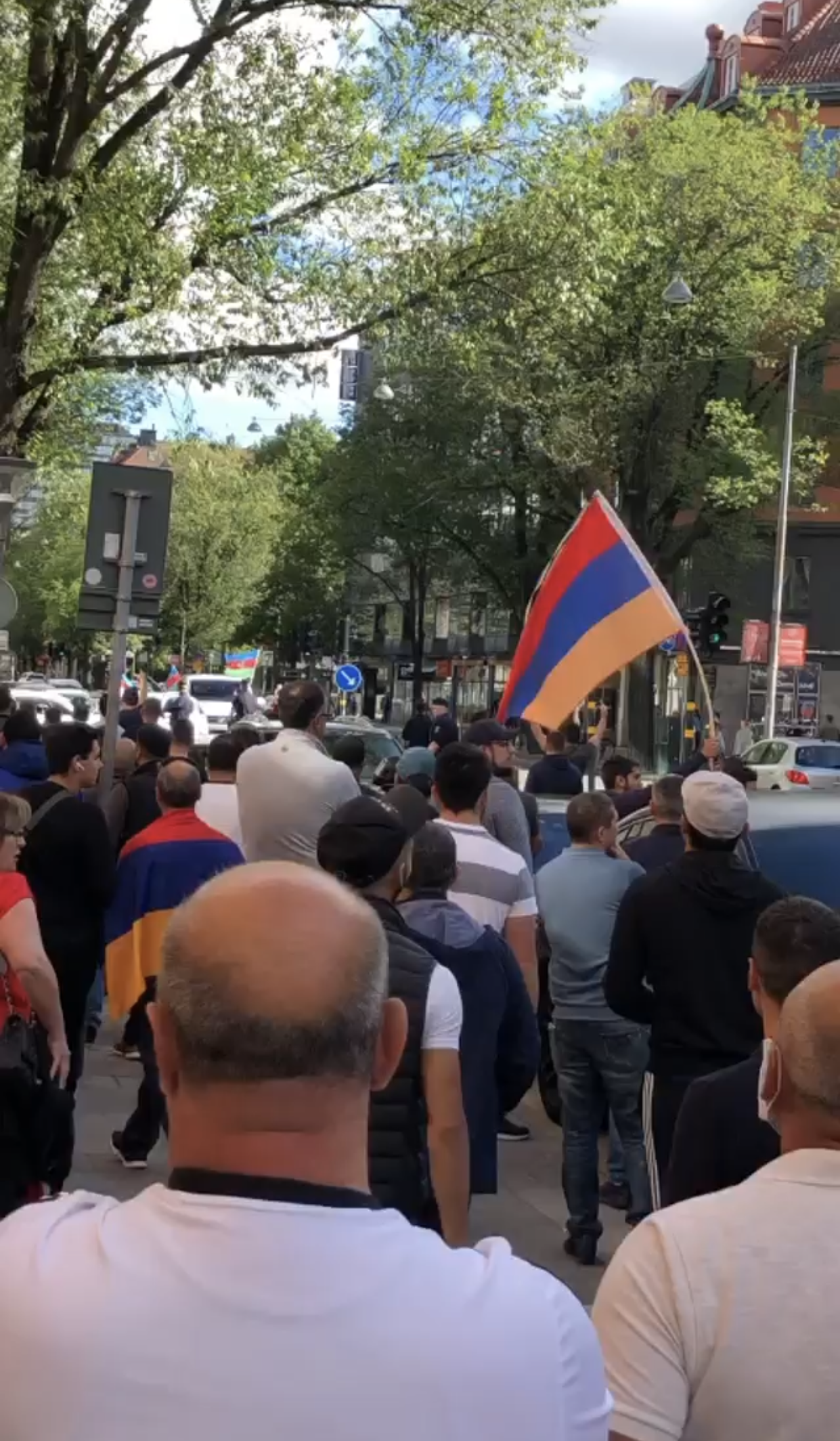 Swedish Armenian Rally At Armenian Embassy In Response To Azeri Rally In Front Of Swedish Parliament.
