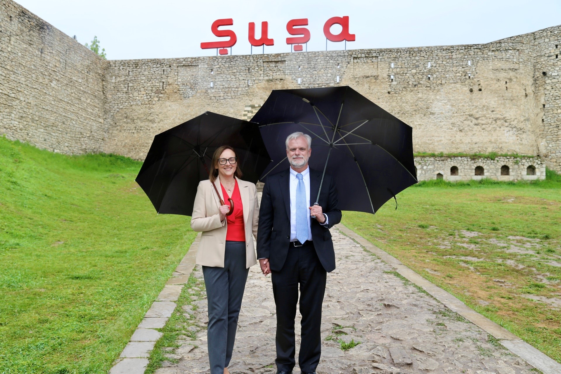 U.S. Ambassador Visits Azerbaijani-Occupied Shushi, Says He's